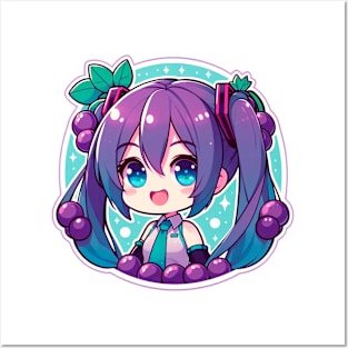 Hatsune Miku grape Posters and Art